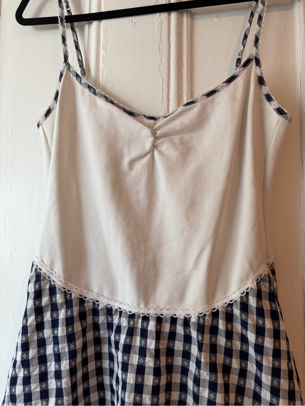 For Love & Lemons Gingham A-Line Sundress - Cream & Black - Picture 3 of 6